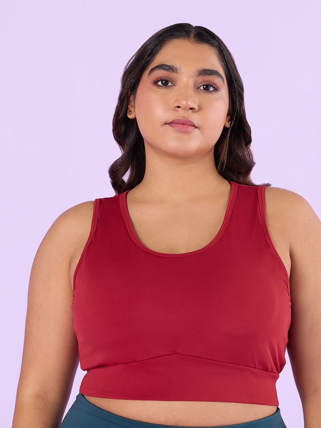 

Big Hello - The Plus Life Full Coverage Lightly Padded Workout Bra, Red