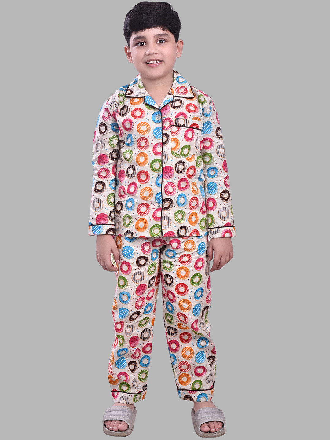 

YK Boys Pure Cotton Night suit, Red