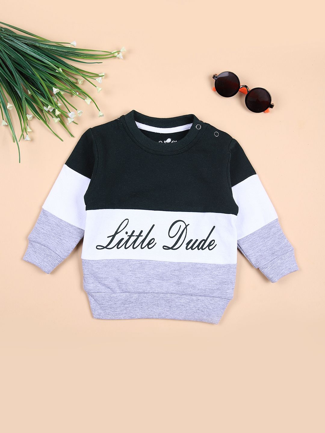 

V-Mart Kids Cotton Round Neck Sweatshirt, Black