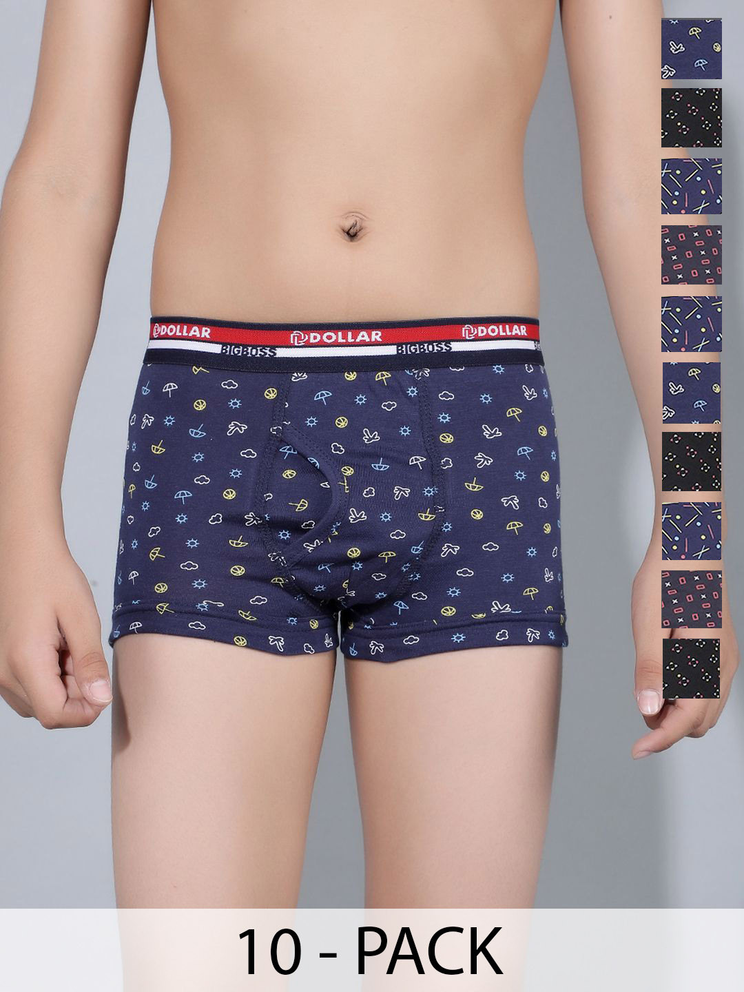 

Dollar Bigboss Boys Pack Of 10 Assorted Trunk