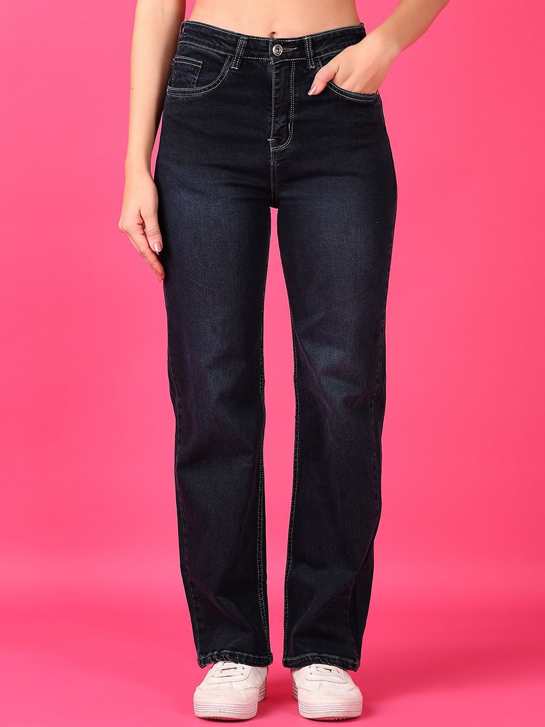 

V-Mart Women High-Rise Stretchable Jeans, Black