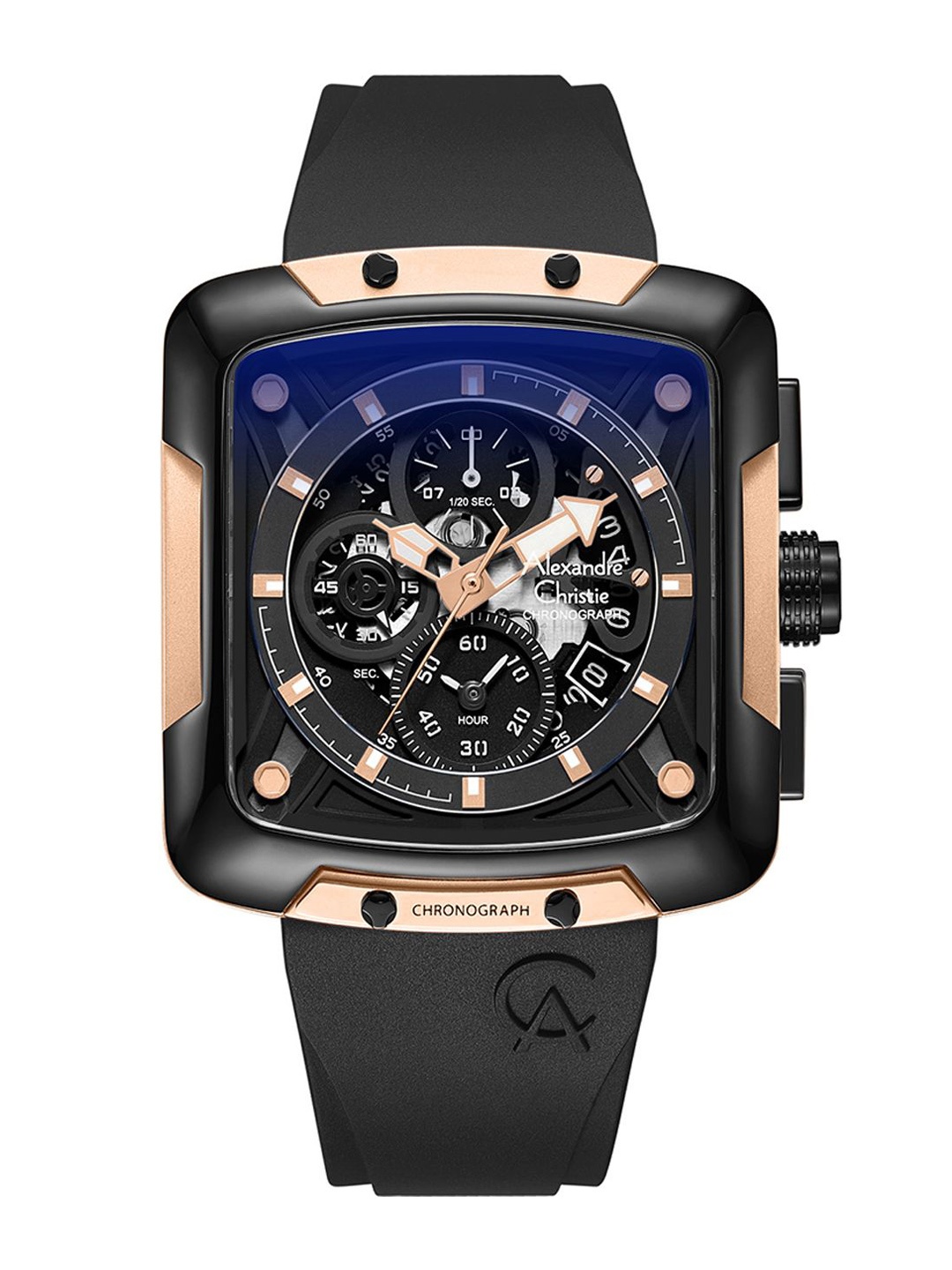 

Alexandre Christie Men Dial & Straps Analogue Watch 3039GCRBRBA, Black