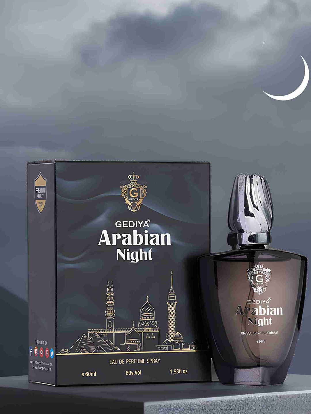 

GEDIYA Arabian Night Long Lasting Eau De Parfum - 60ml, Black