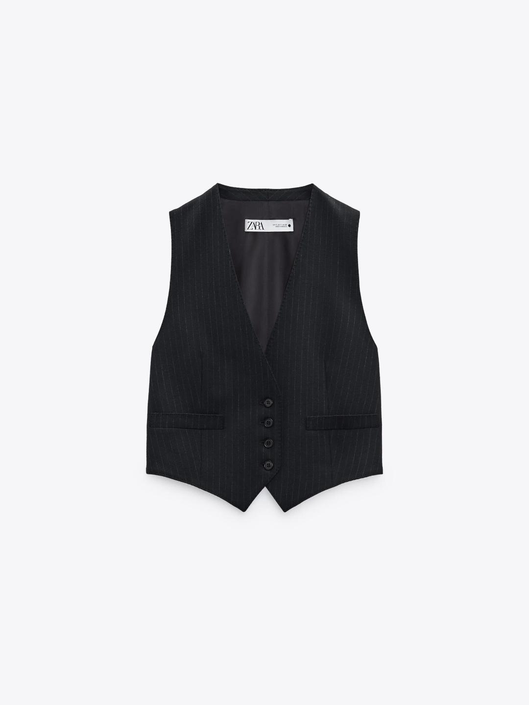 

ZARA Women Navy Blue Waistcoat