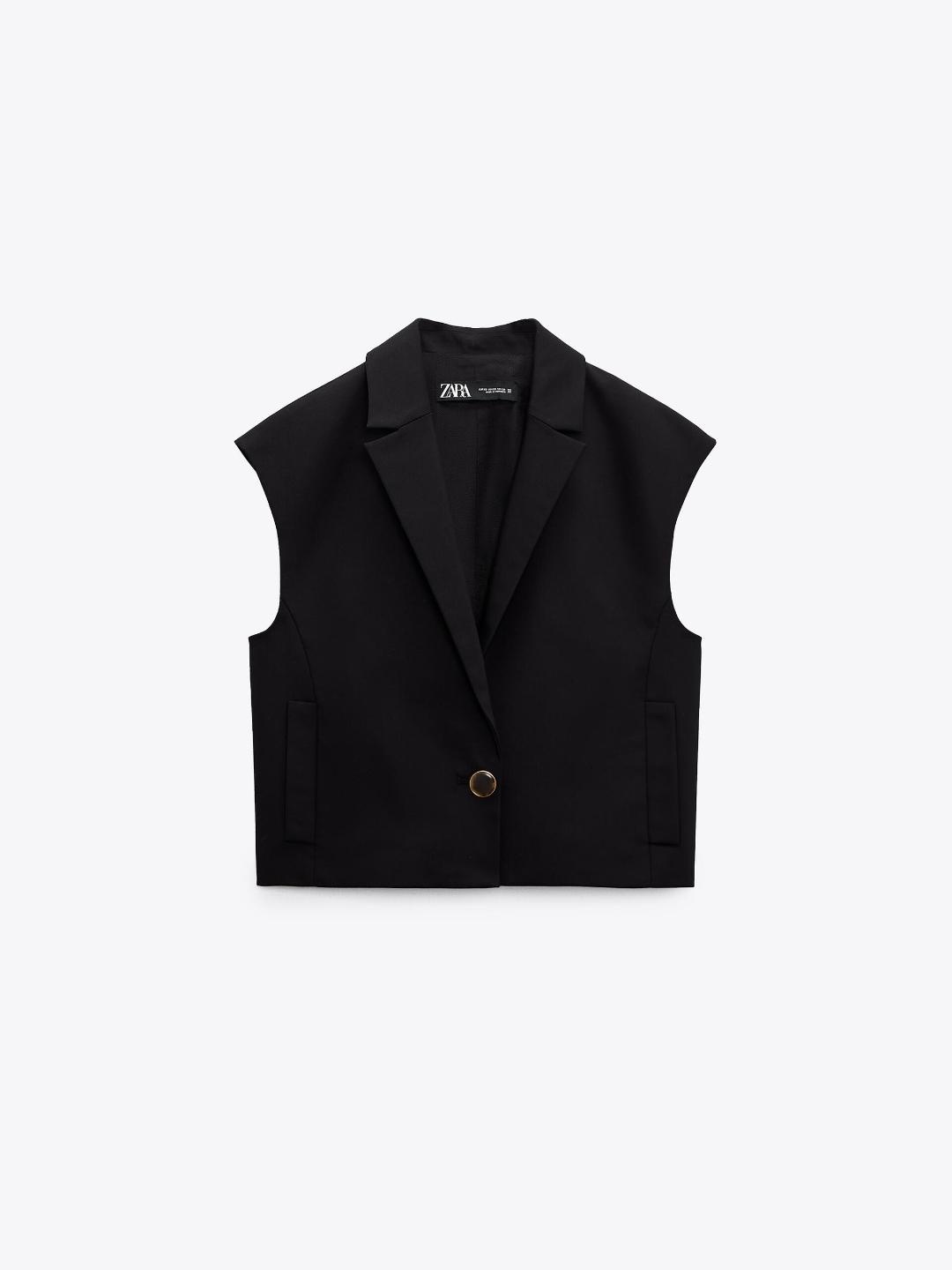

ZARA Women Black Waistcoat