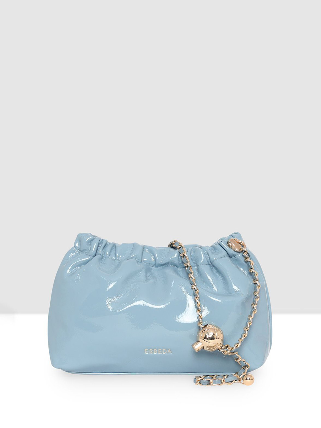 

ESBEDA Women Solid Glossy Sling Bag, Blue