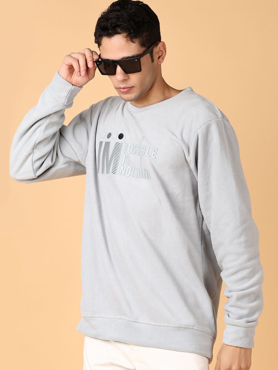 

V-Mart Men Printed Sweatshirt, Blue