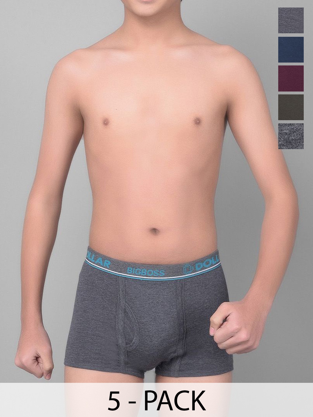 

Dollar Bigboss Boys Pack Of 5 Trunks MBKTR-01-MINI-PO5-CO3, Blue