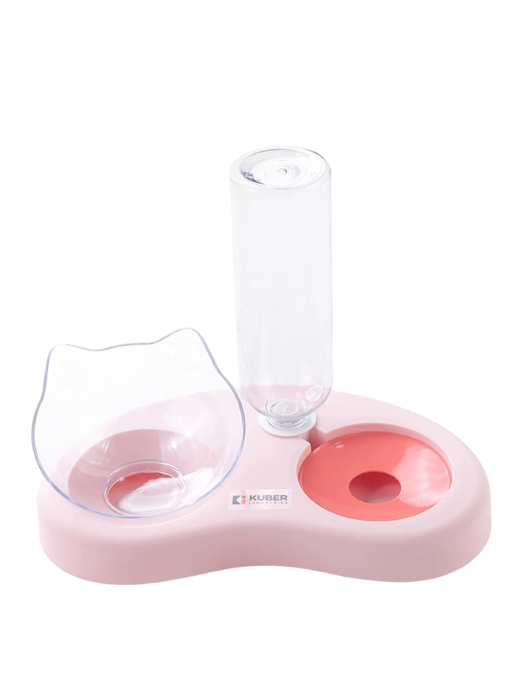 

Kuber Industries 2 in 1 Pet Cat & Dog Pet Bowls, Pink