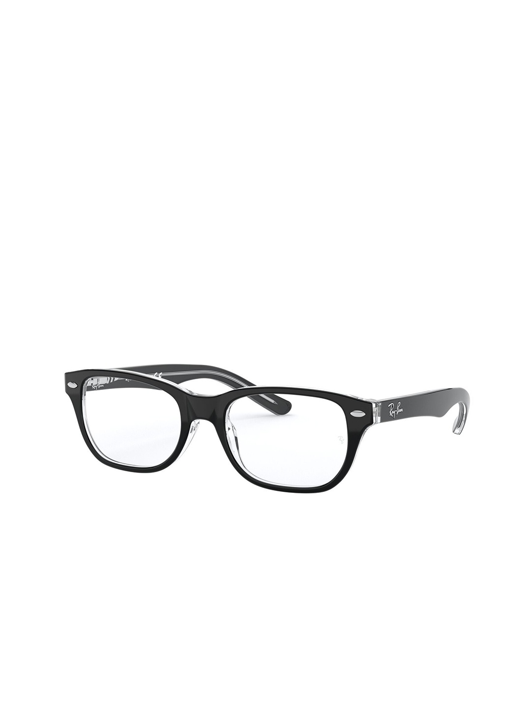 

Ray-Ban Junior Kids Black Full Rim Square Frames, Transparent