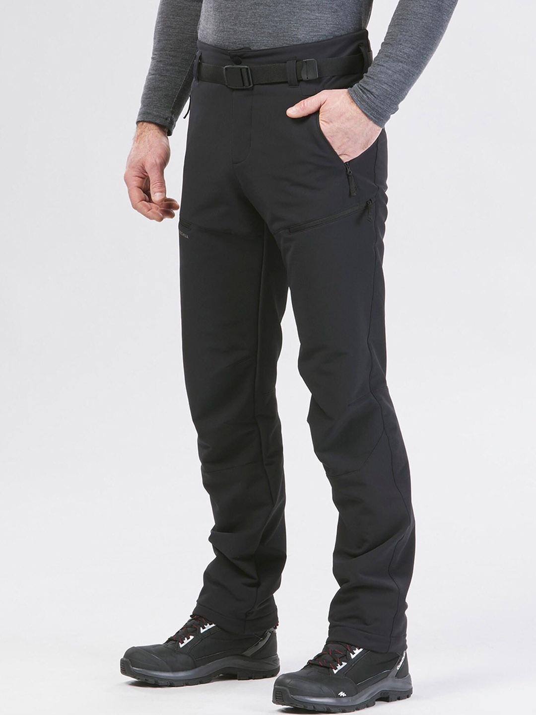 

Quechua By Decathlon Men Mid-Rise Regular Trousers, Black