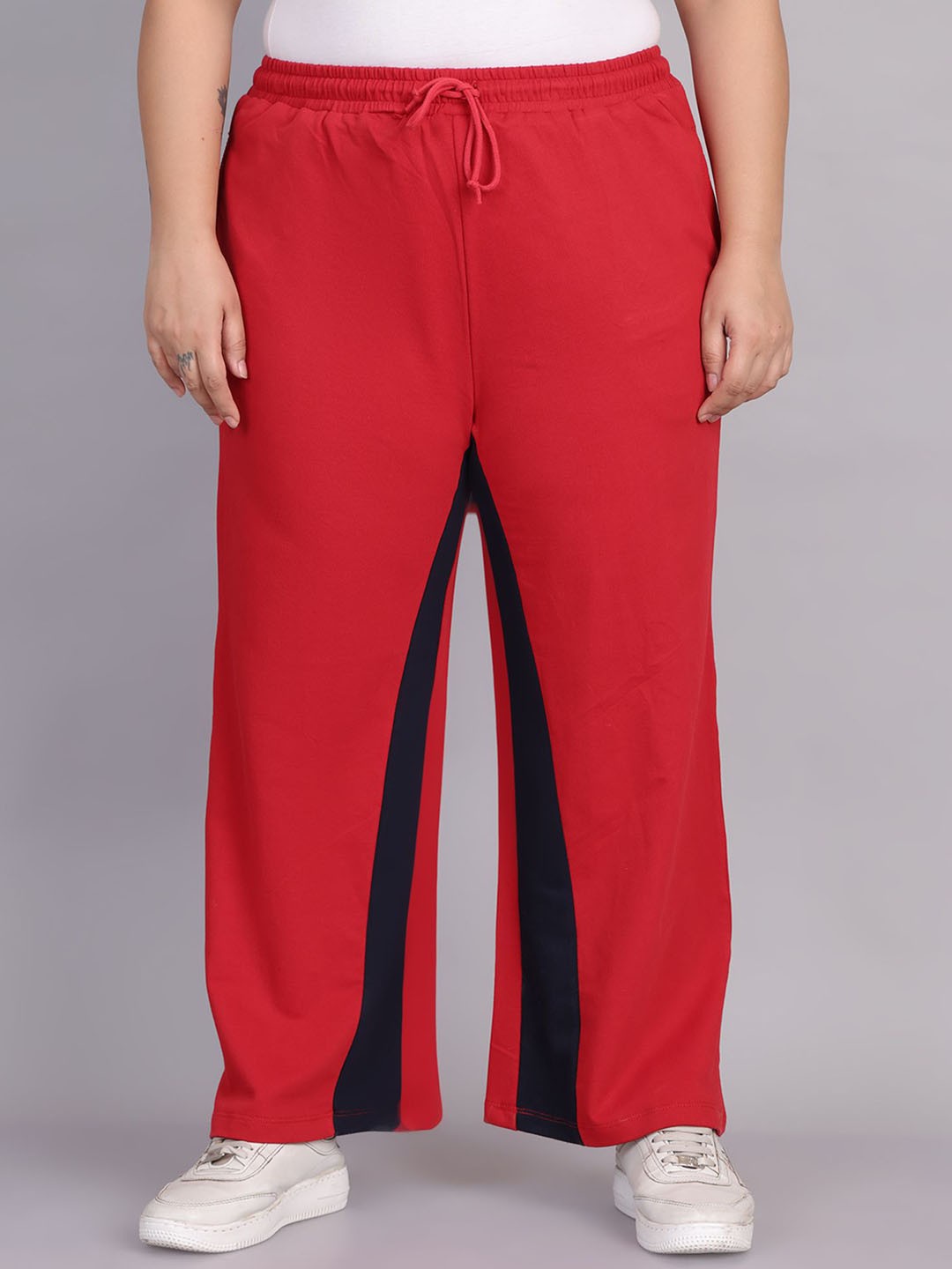 

Rute Women Pure Cotton Mid-Rise Track Pants, Red