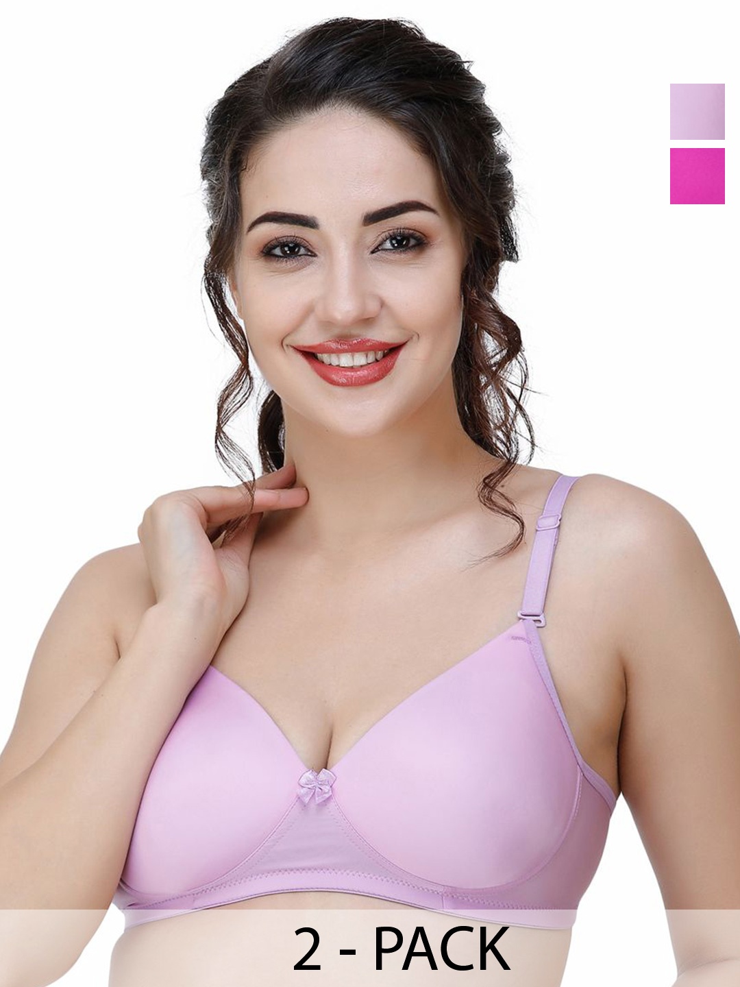 

College Girl-Women Full Coverage Lightly Padded All Day Comfort Multiway T-shirt Bra, Purple
