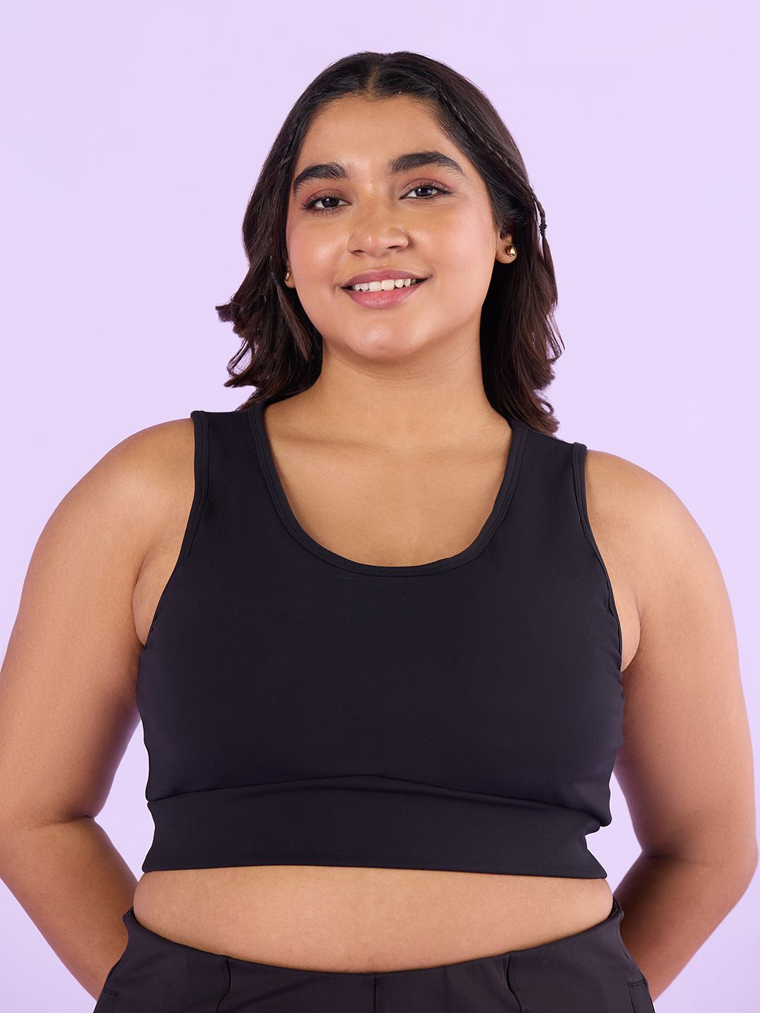 

Big Hello - The Plus Life Full Coverage Lightly Padded Workout Bra, Black