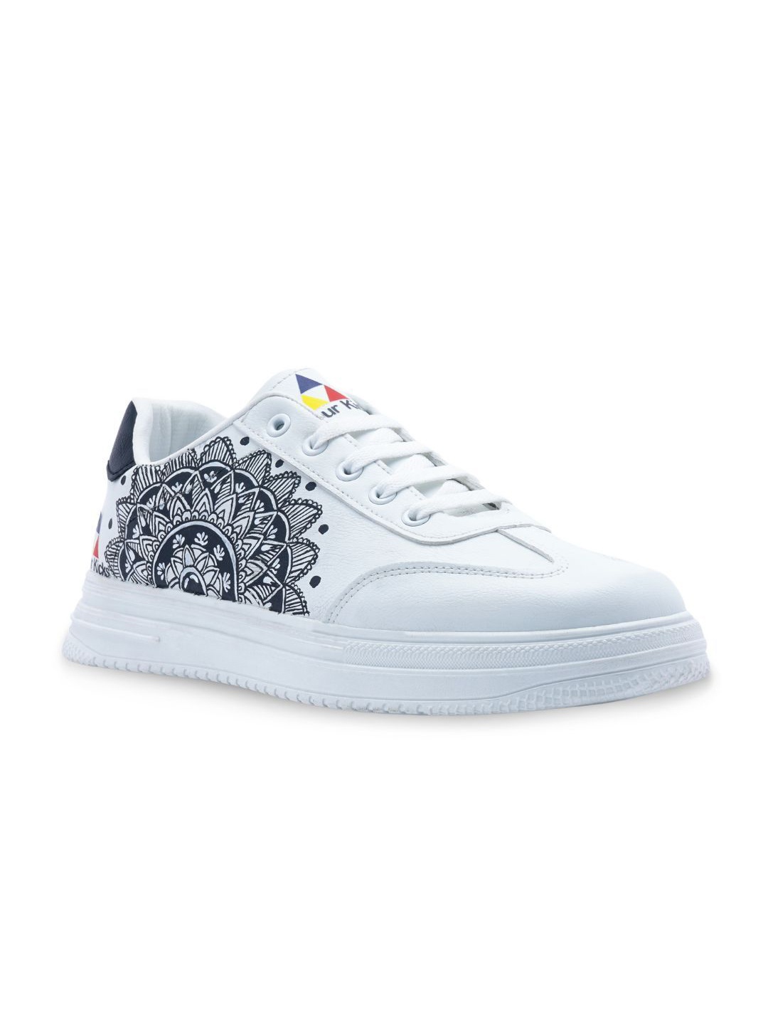 

Colour Kicks Men Yantras Handpainted Casual Sneakers, White