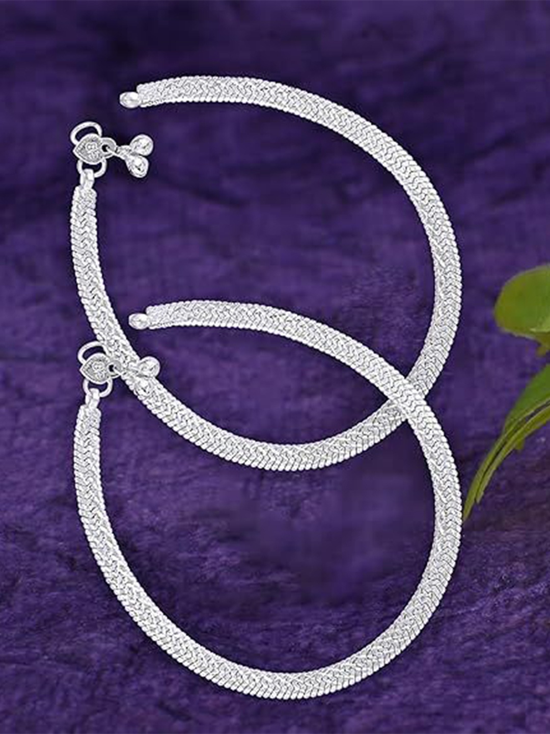 

Heer Collection Set of 2 Silver-Plated Anklets