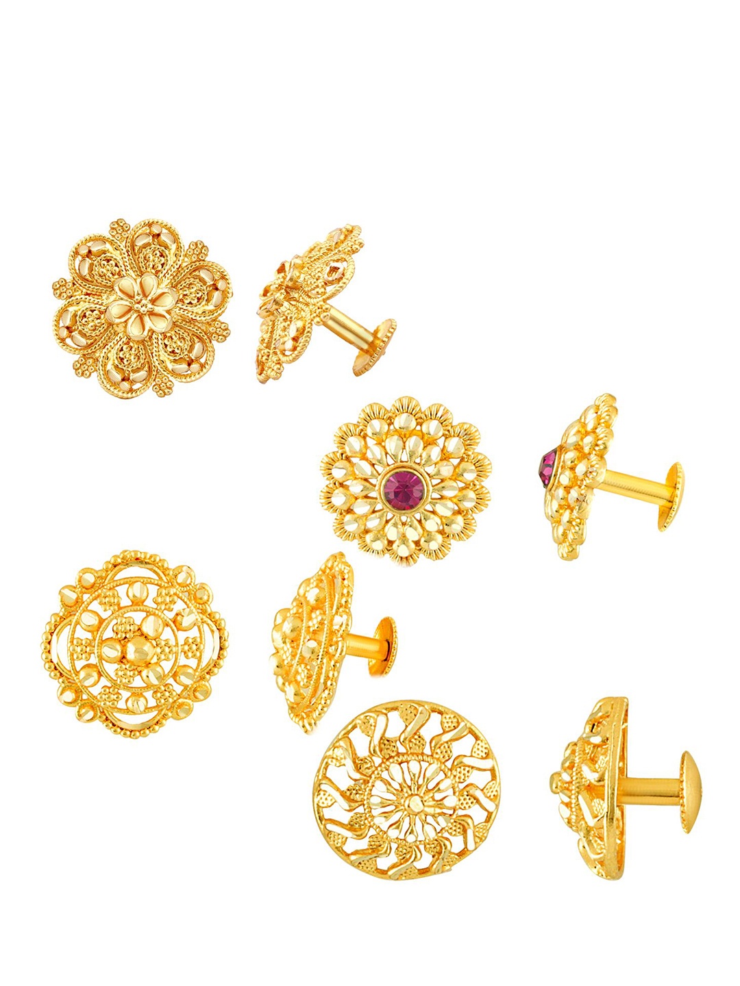 

DIVASTRI Circular Studs Earrings, Gold