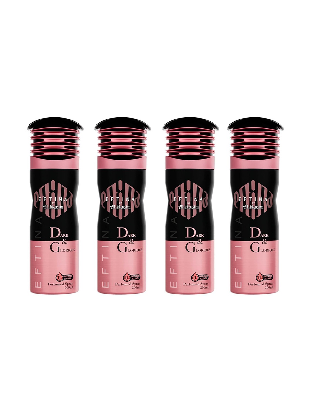 

Al-Nuaim Dark & Glorious Set Of 4 Deodorant - 200 ml Each, Pink
