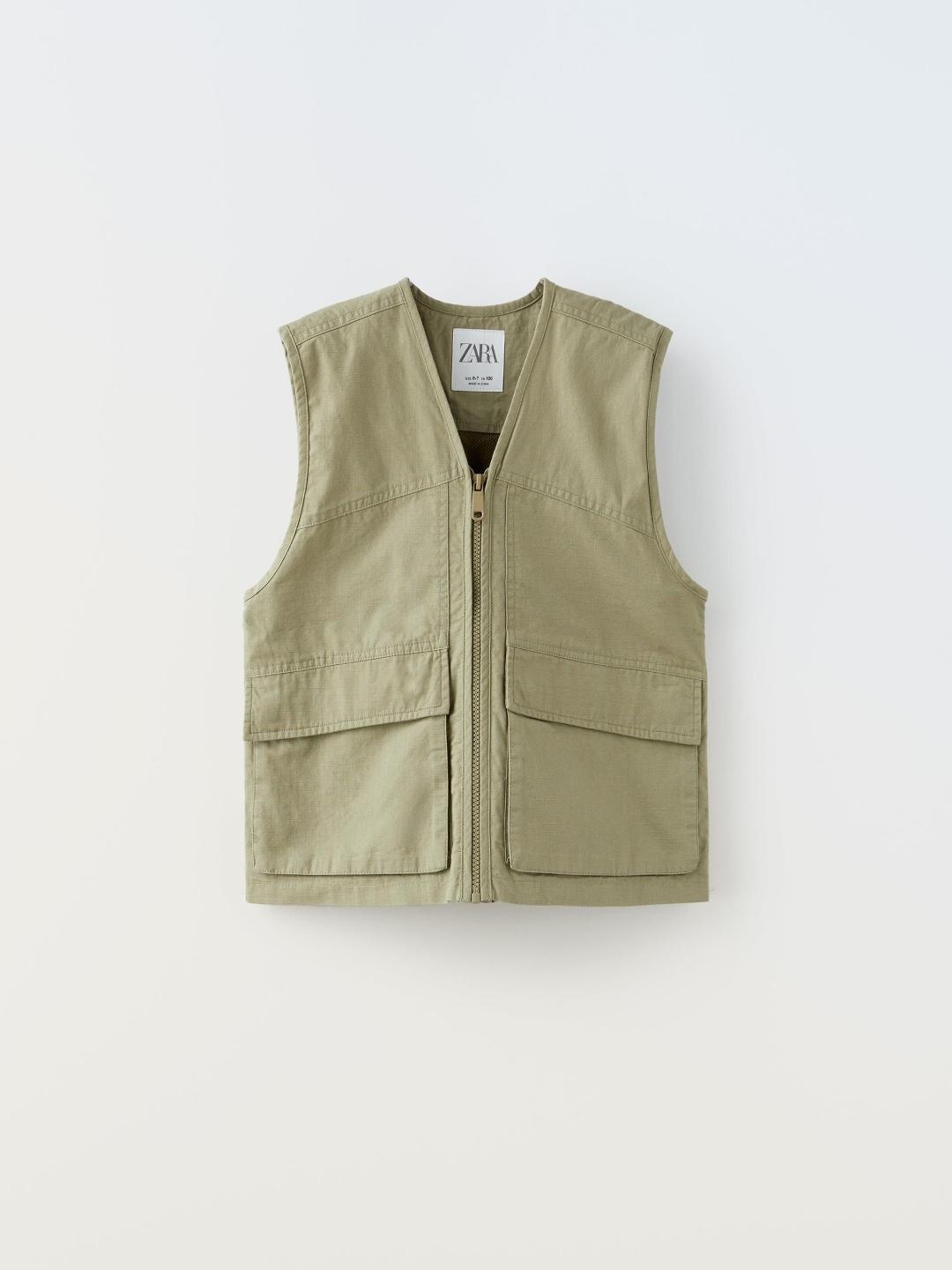 

ZARA Boys Khaki Waistcoat