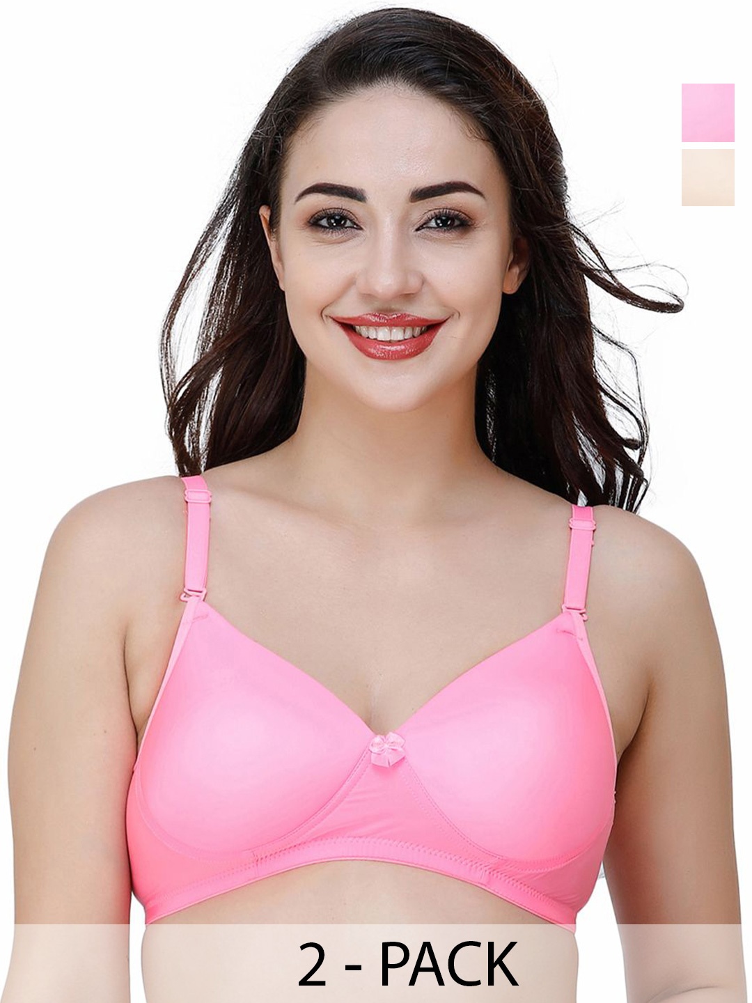 

College Girl Women Full Coverage Lightly Padded Solid Bra, Beige