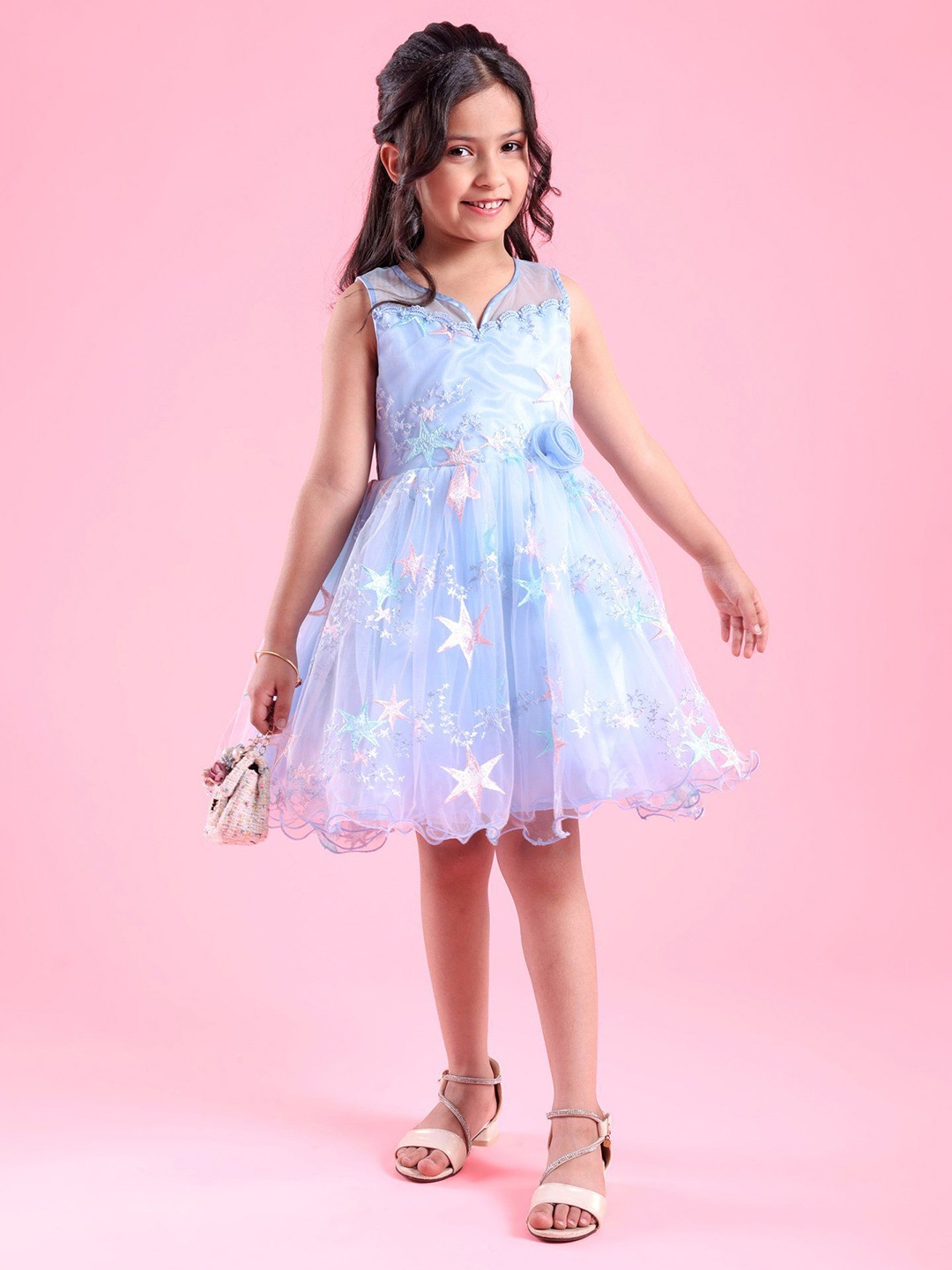 

Mark & Mia Girls Embellished Fit and Flare Dress, Blue