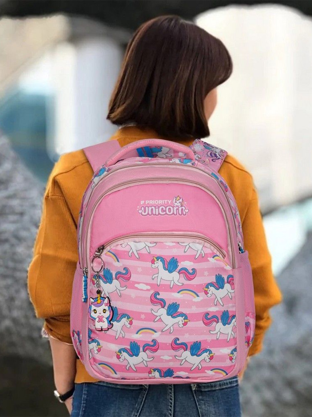 

Priority Girls Unicorn Printed School Backpack, Pink