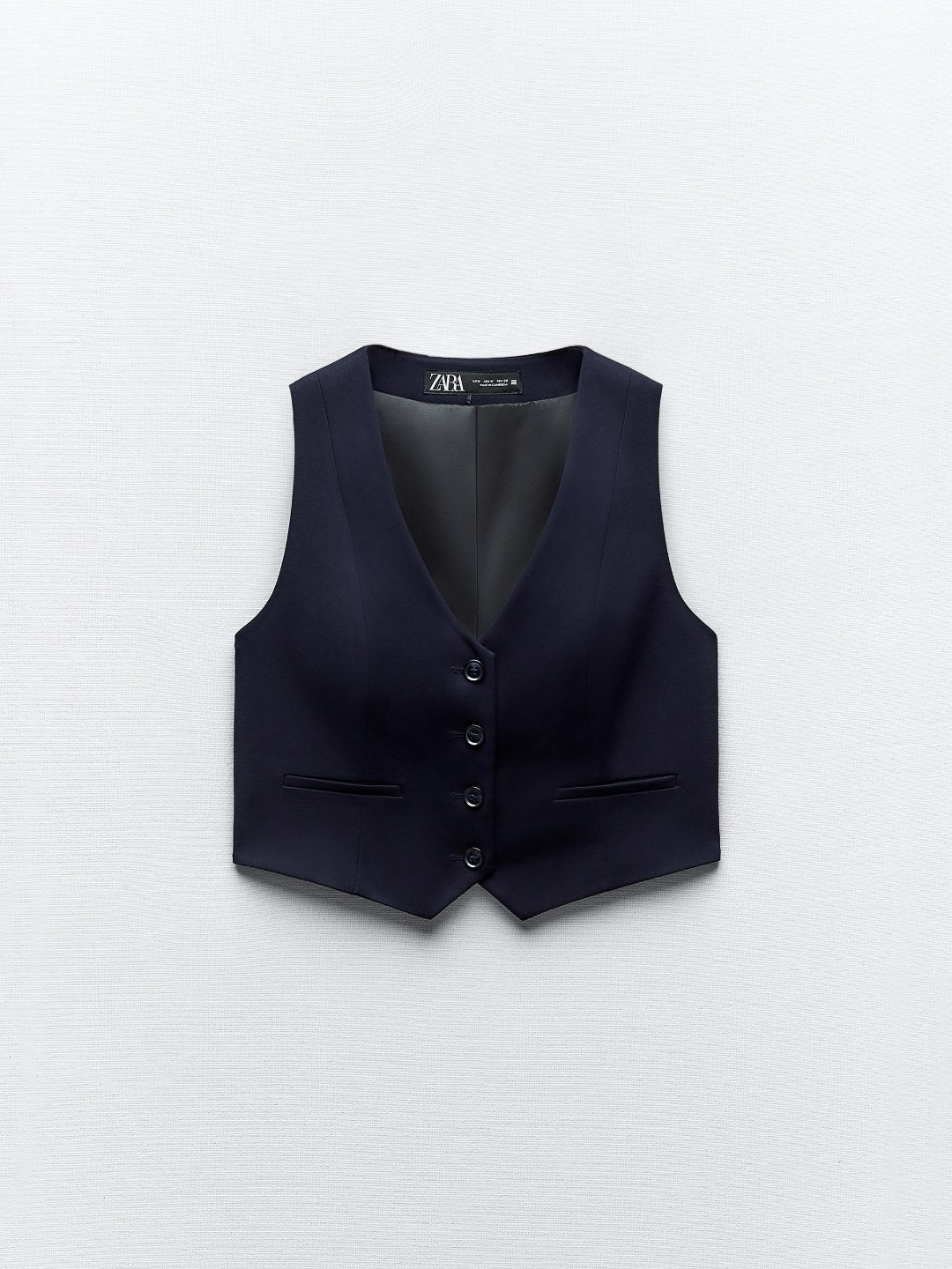 

ZARA Women Navy Blue Waistcoat