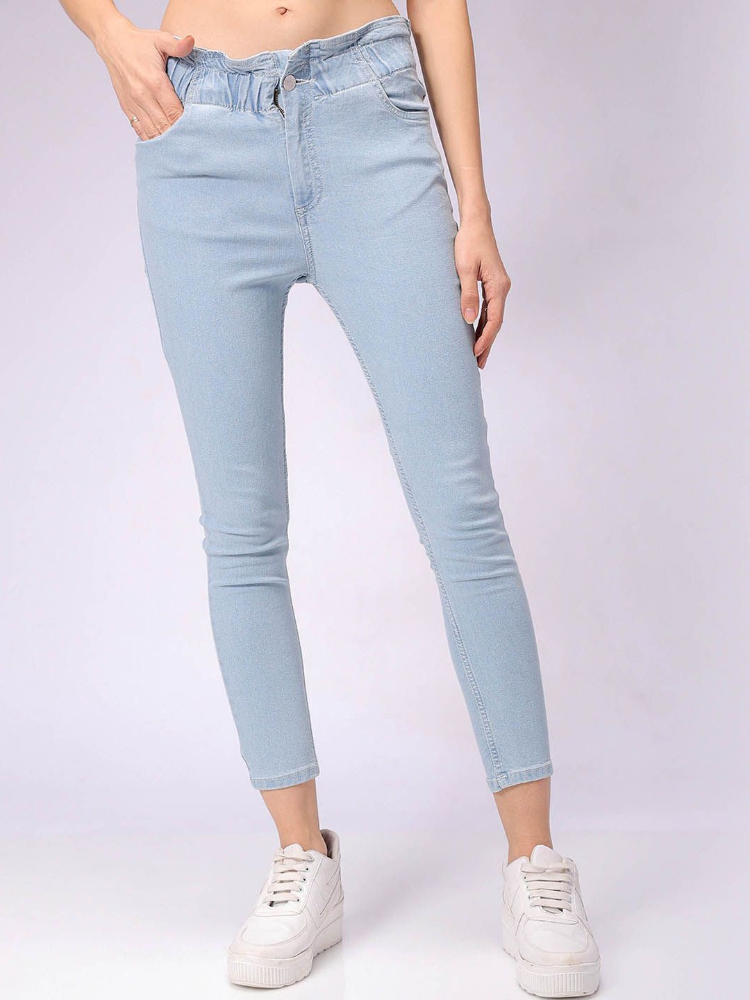 

Freehand by The Indian Garage Co Women Slim Fit High-Rise Jeans, Blue