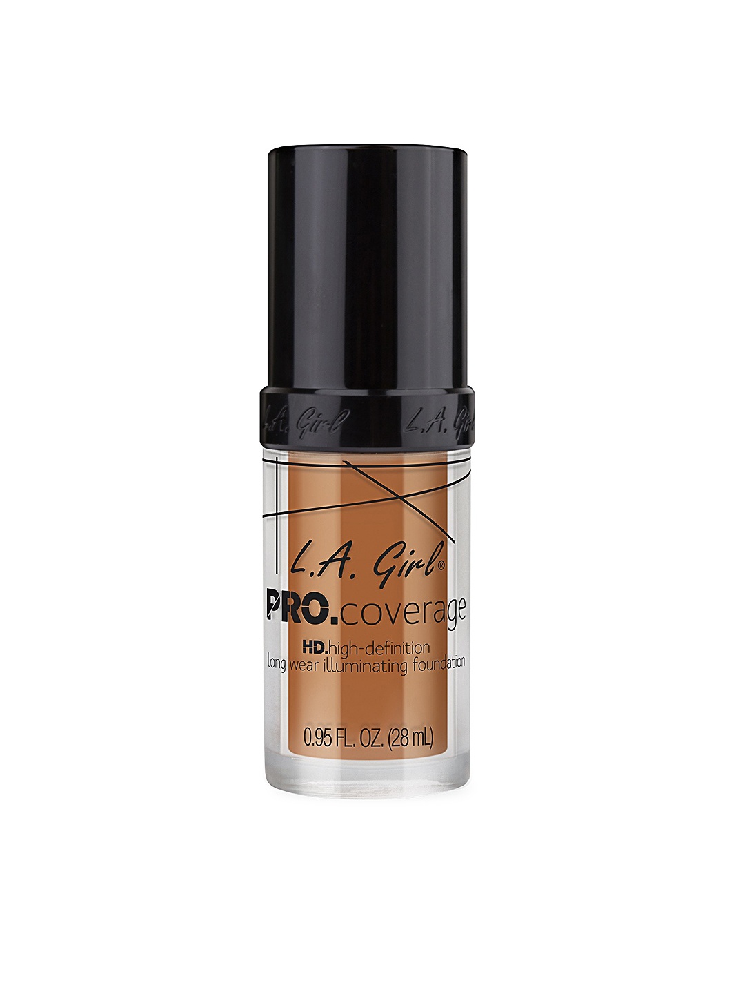 

L.A Girl Warm Caramel Pro Coverage HD Long Wear Illuminating Foundation GLM652, Brown