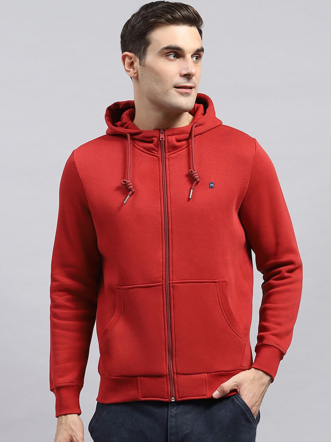 

Monte Carlo Men Cotton Long Sleeves Hooded Sweatshirt, Maroon