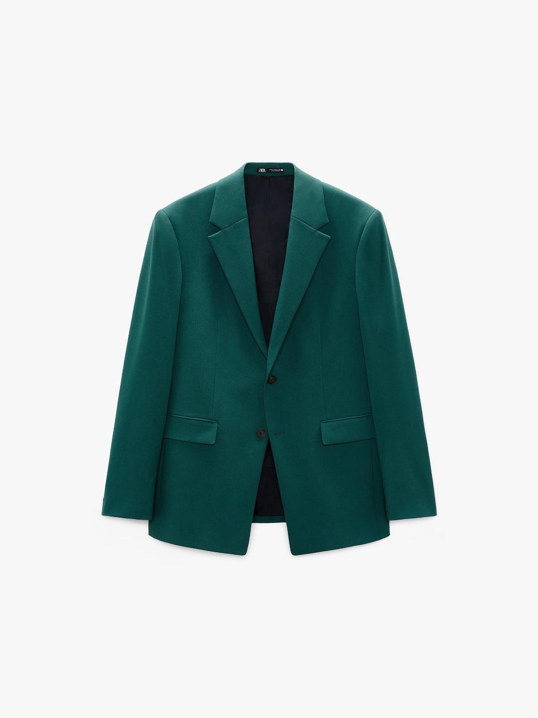 

ZARA Men Green Blazers