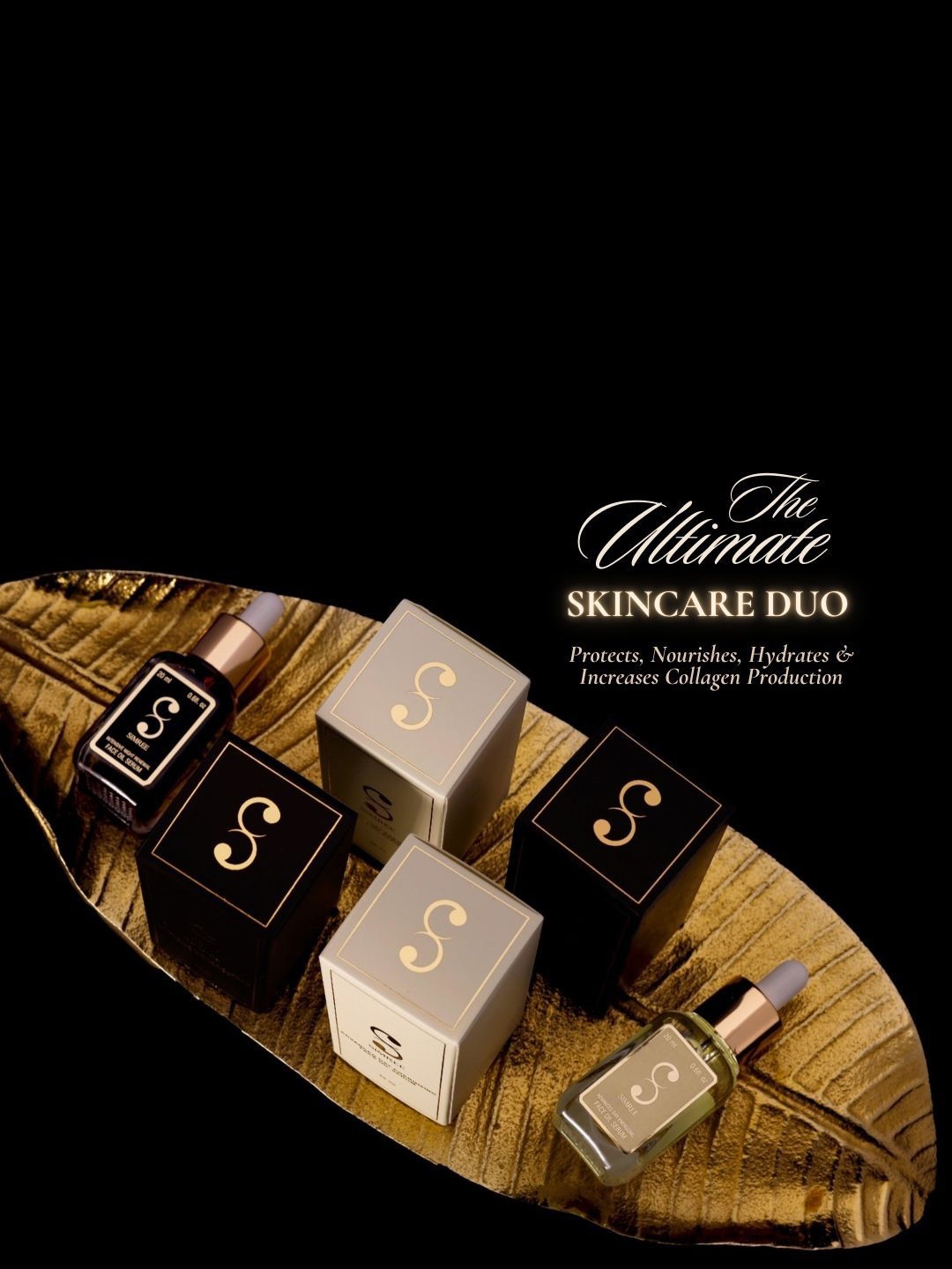 

SIMREE Set Of 2 Advanced Day Energizing Serum & Intensive Night Face Oil Serum 20 ml Each, Black