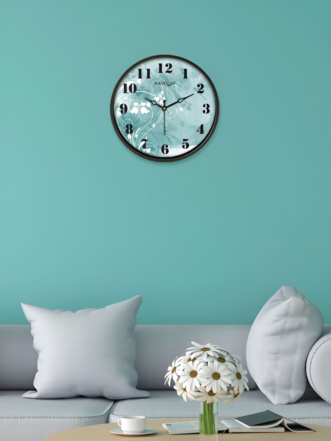 

Aura Green & Black Printed Contemporary Analogue Wall Clock