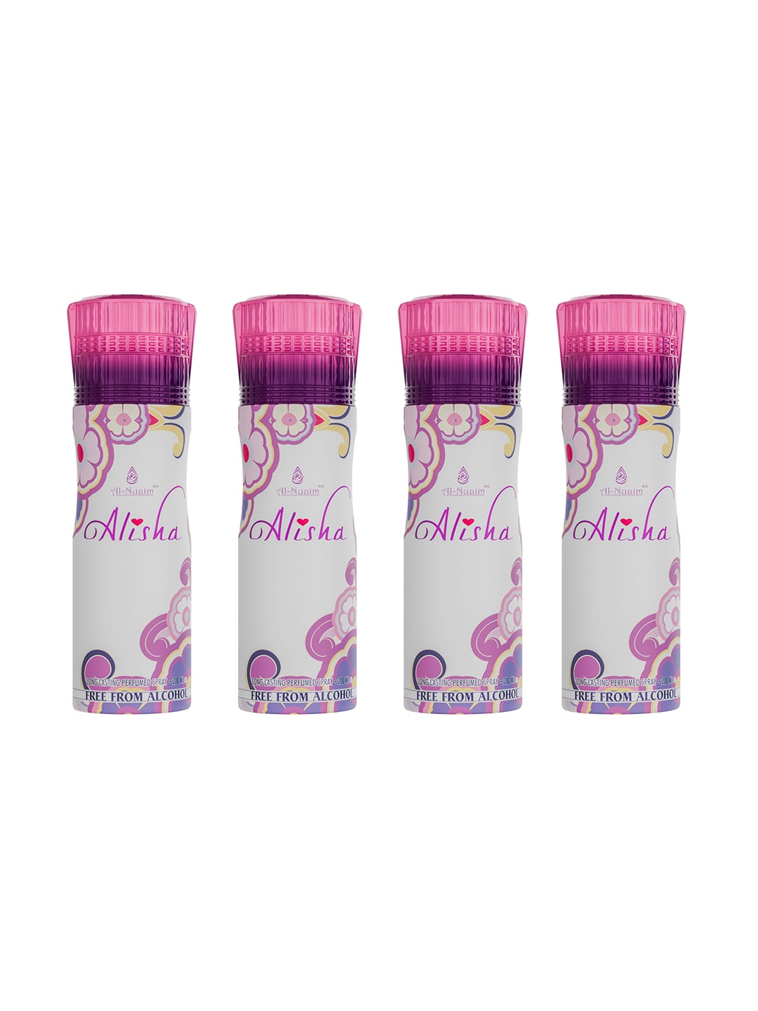 

Al-Nuaim Women Set Of 4 Alisha Alcohol Free Deodorant - 200 ml Each, Transparent