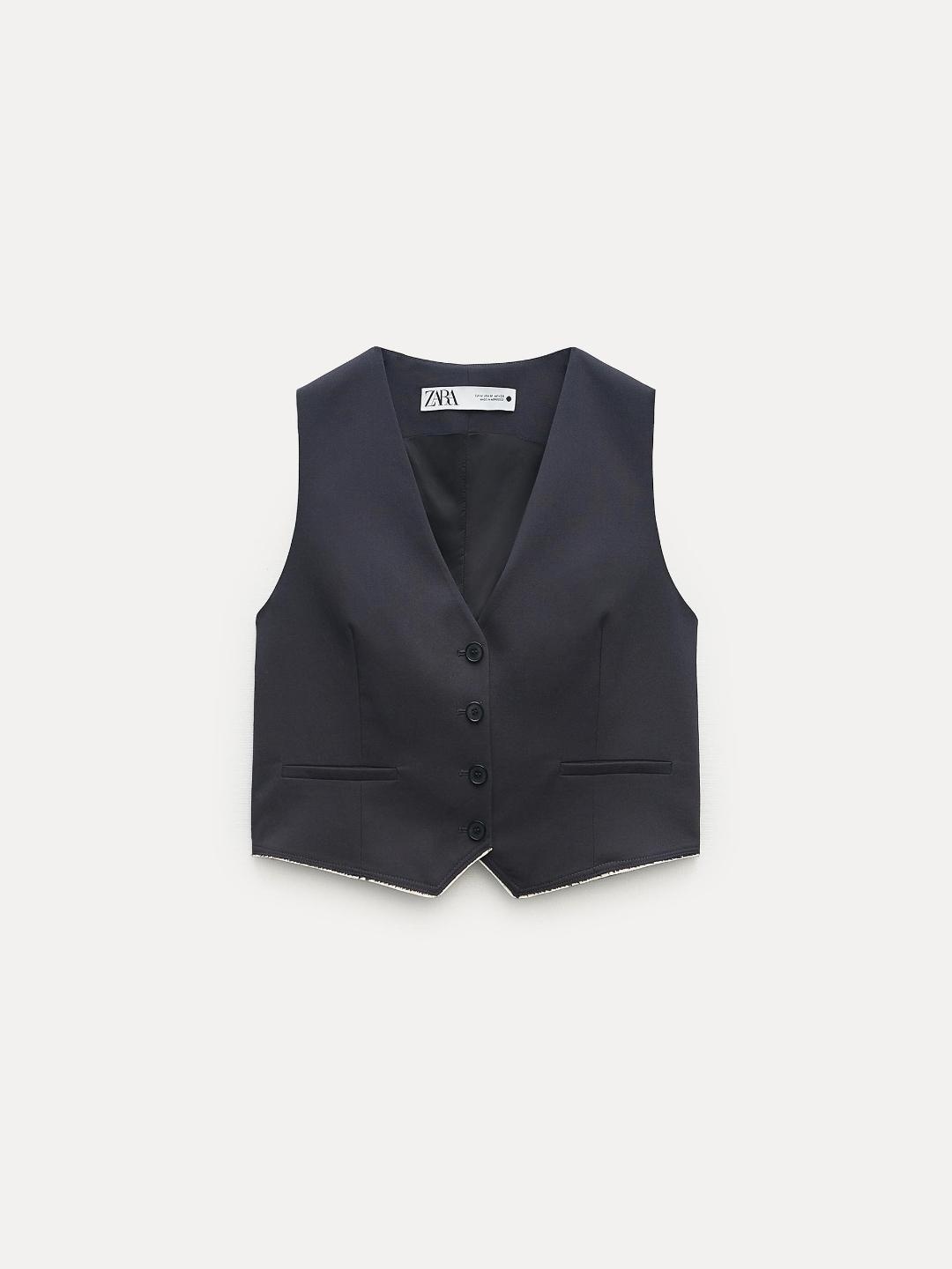 

ZARA Women Grey Waistcoat