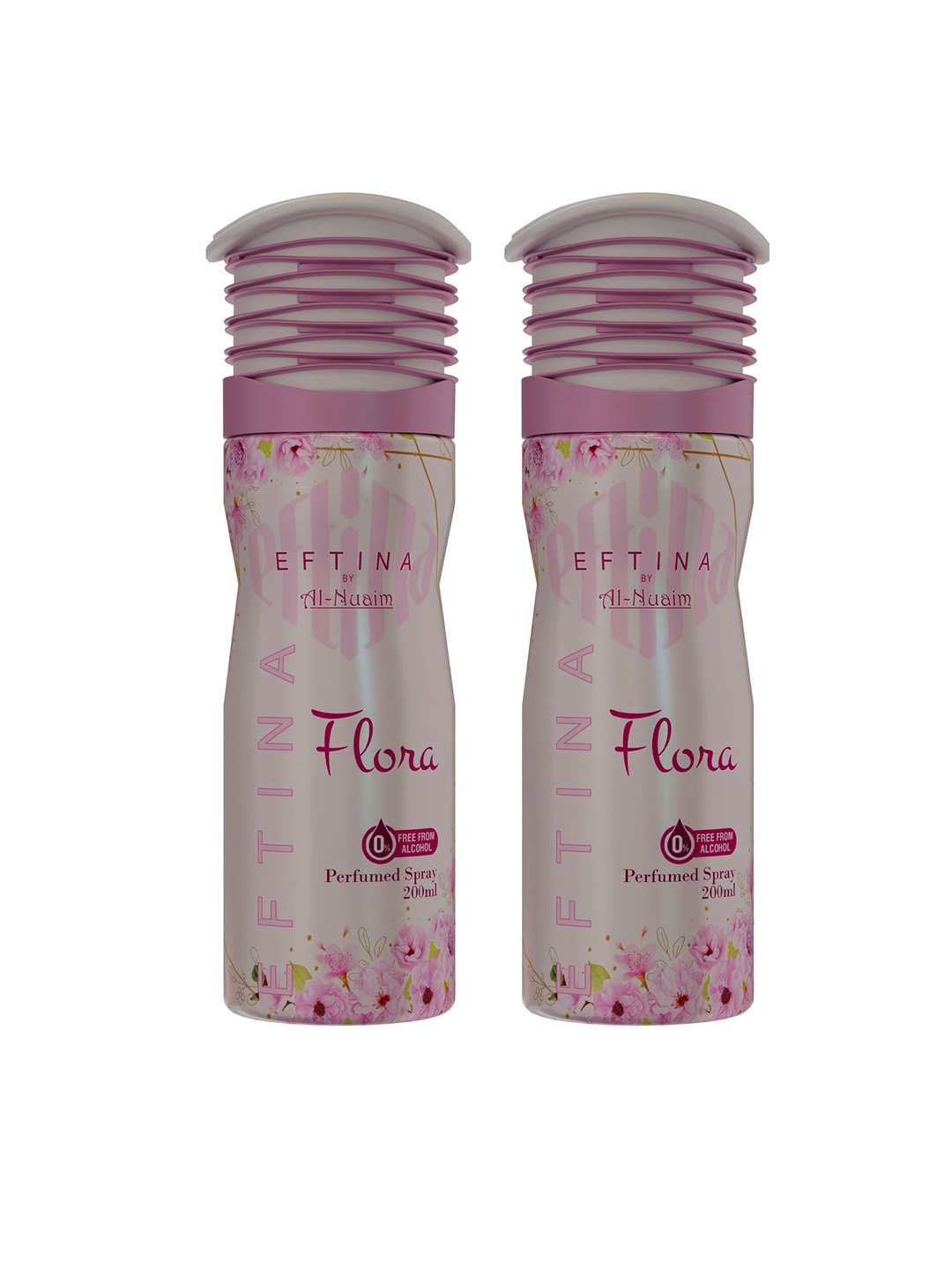 

Al-Nuaim Women Set Of 2 Flora Alcohol Free Deodorant - 200 ml Each, White