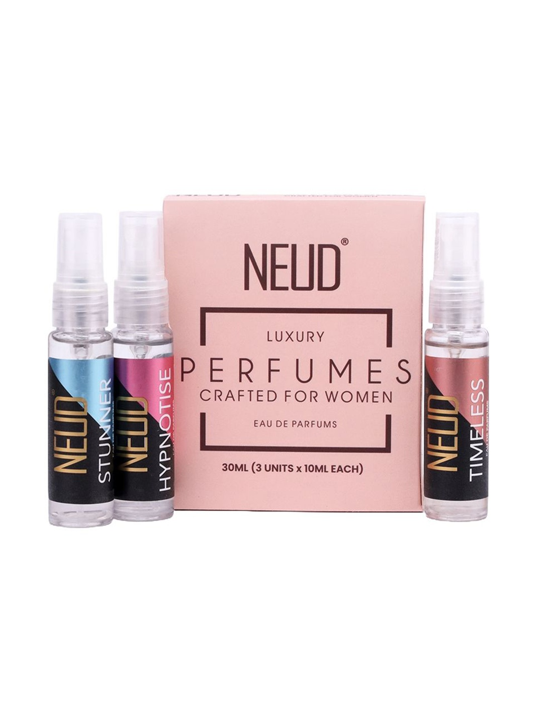 

NEUD Women Set Of 3 Timeless, Stunner & Hypnotise Eau De Parfum - 10 ml Each, Peach