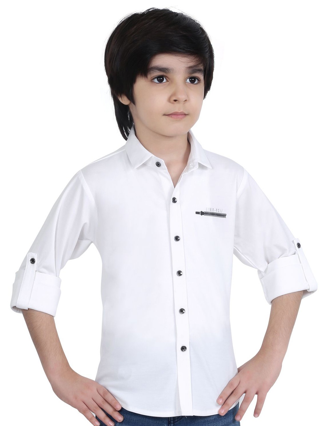 

MashUp Boys Classic Opaque Casual Shirt, White