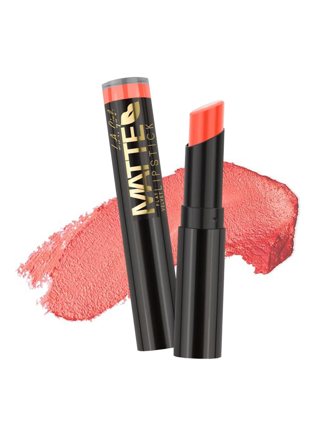 

L.A Girl Sunset Chic Flat Velvet Matte Lipstick, Coral