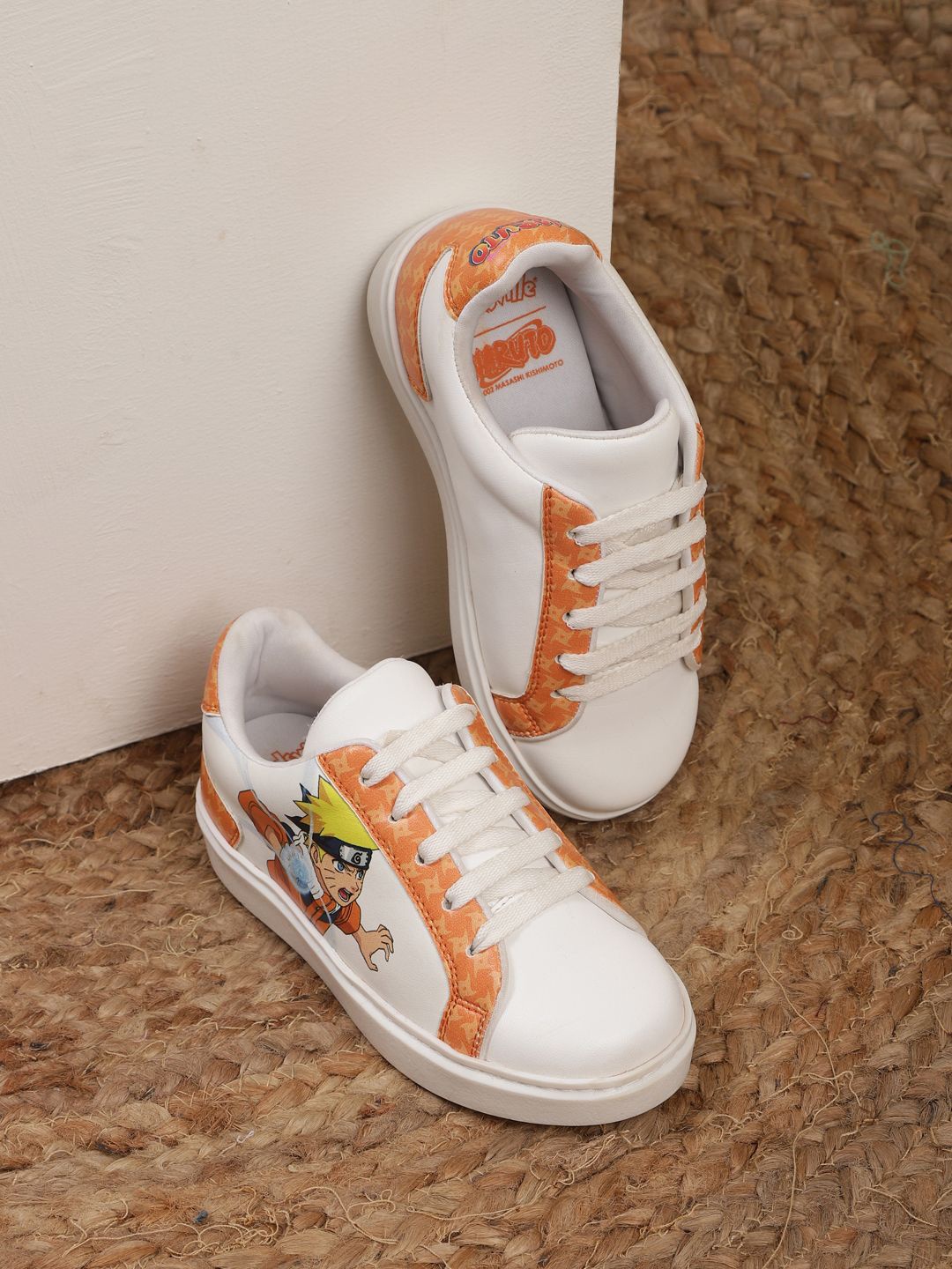 

Kids Ville Kids Boys Naruto Printed Casual Sneakers, White
