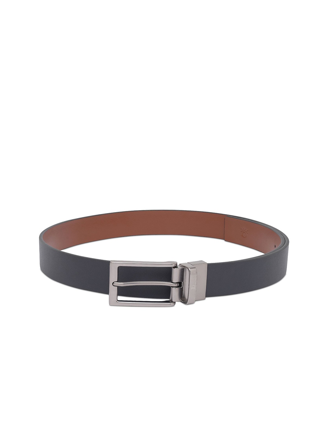 

United Colors of Benetton Men Leather Reversible Pull and Twist Formal Belt, Black