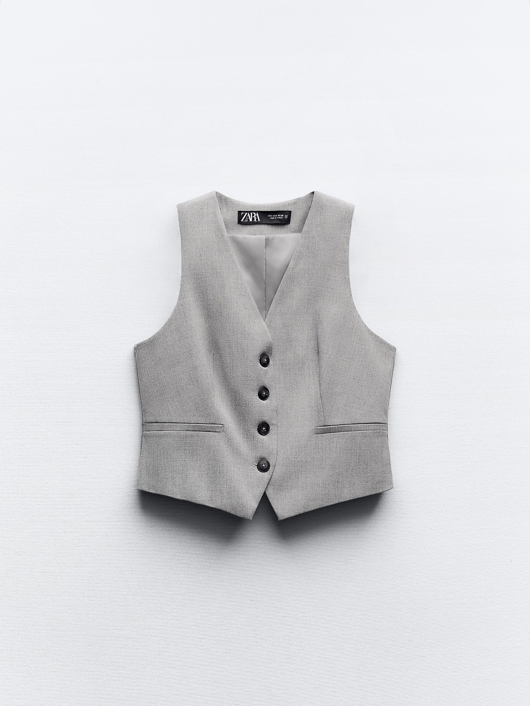 

ZARA Women Grey Waistcoat