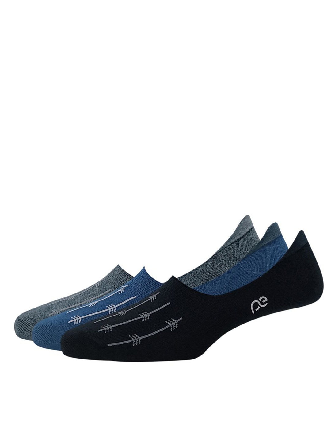 

Peter England Men Pack Of 3 Shoe -Liner Socks, Black