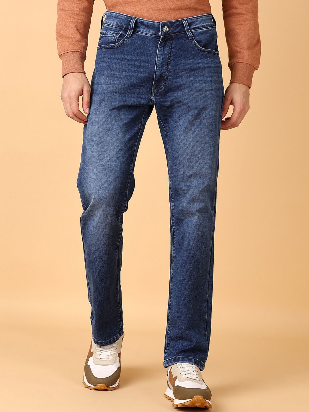 

V-Mart Men Cotton Mid-Rise Regular Fit Jeans, Blue