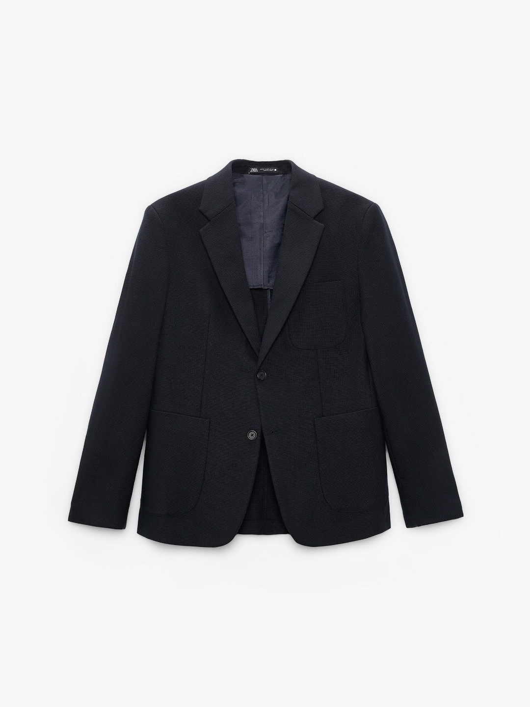 

ZARA Men Navy Blue Blazers