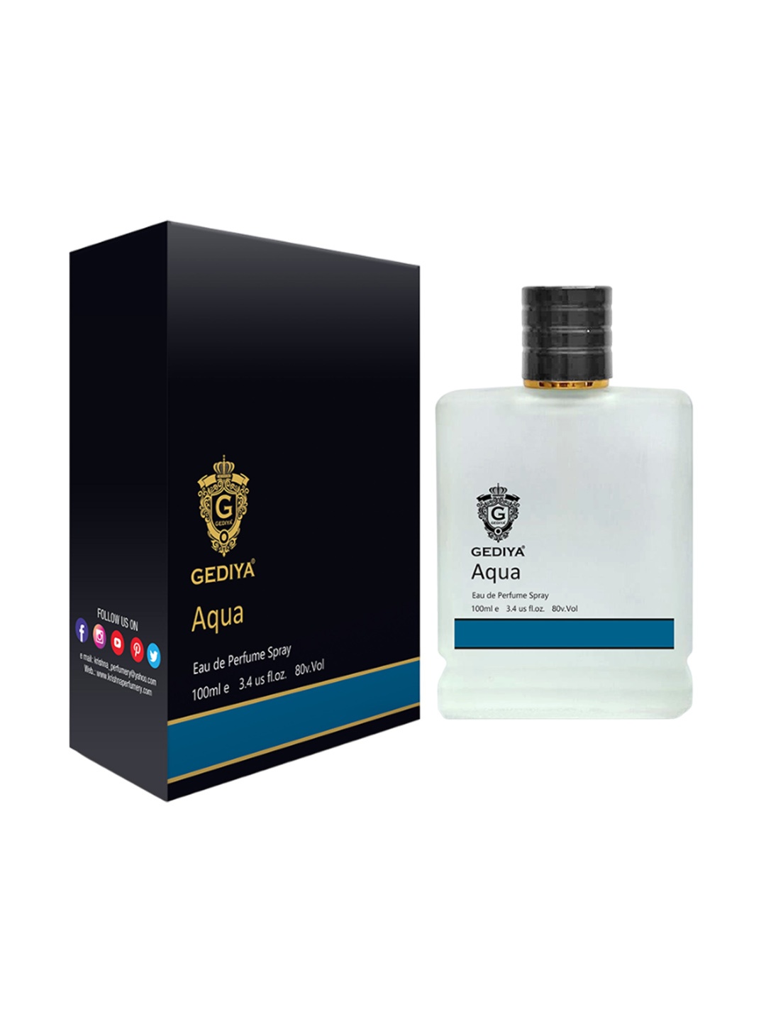 

GEDIYA Aqua Long Lasting Eua De Parfum - 100ml, Black