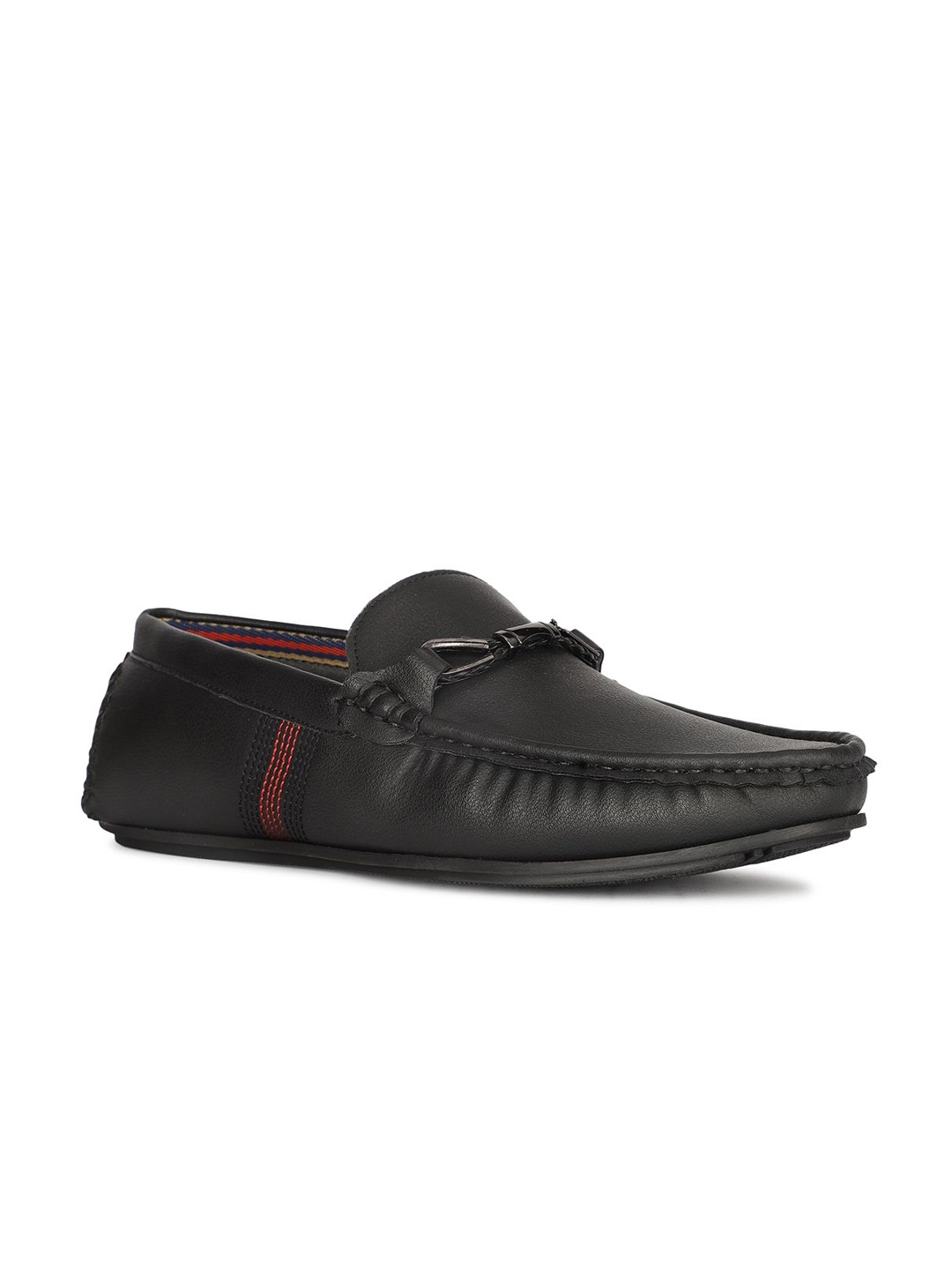 

Bata Men PU Square Toe Loafers, Black