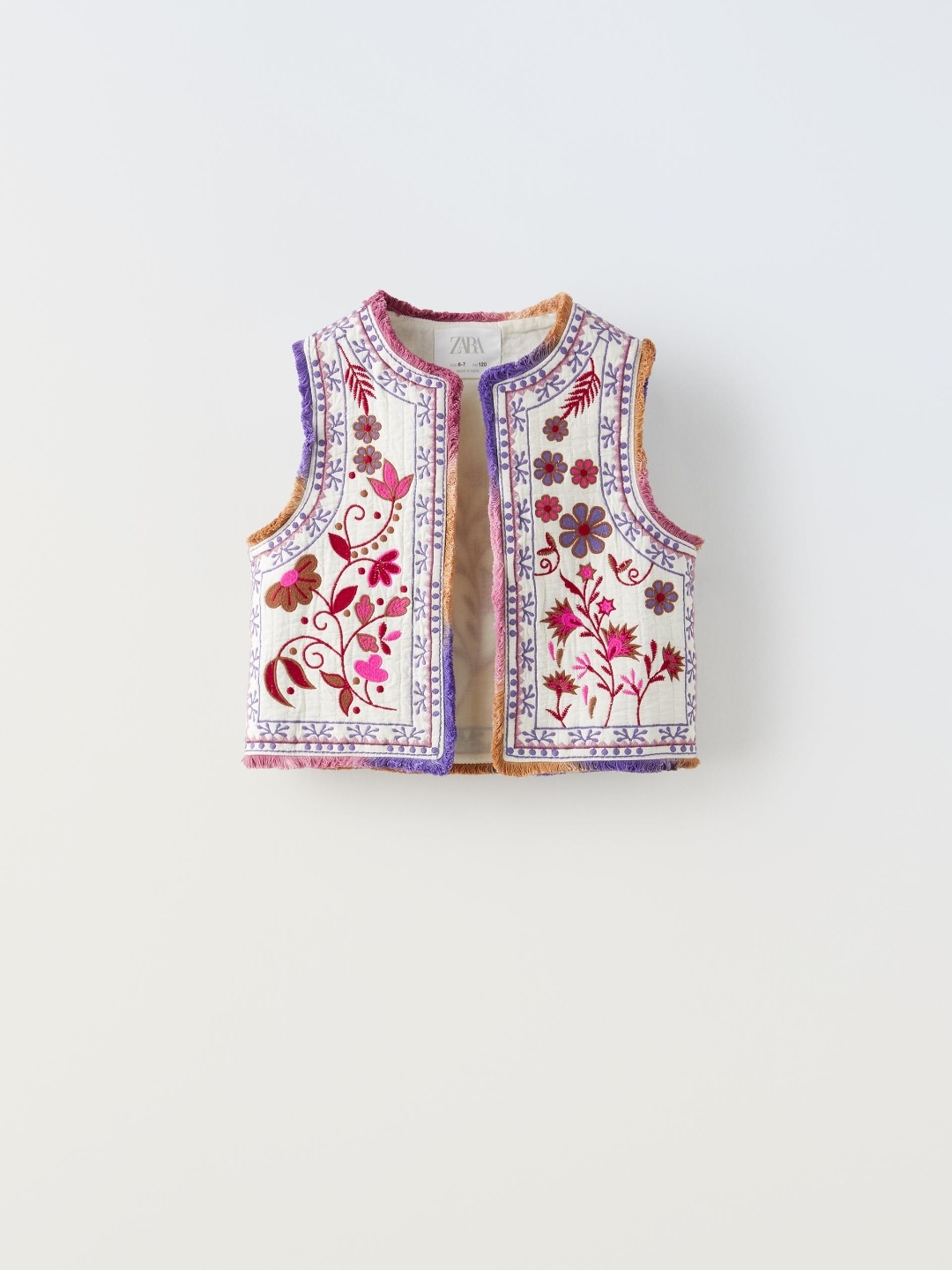 

ZARA Girls Beige Waistcoat