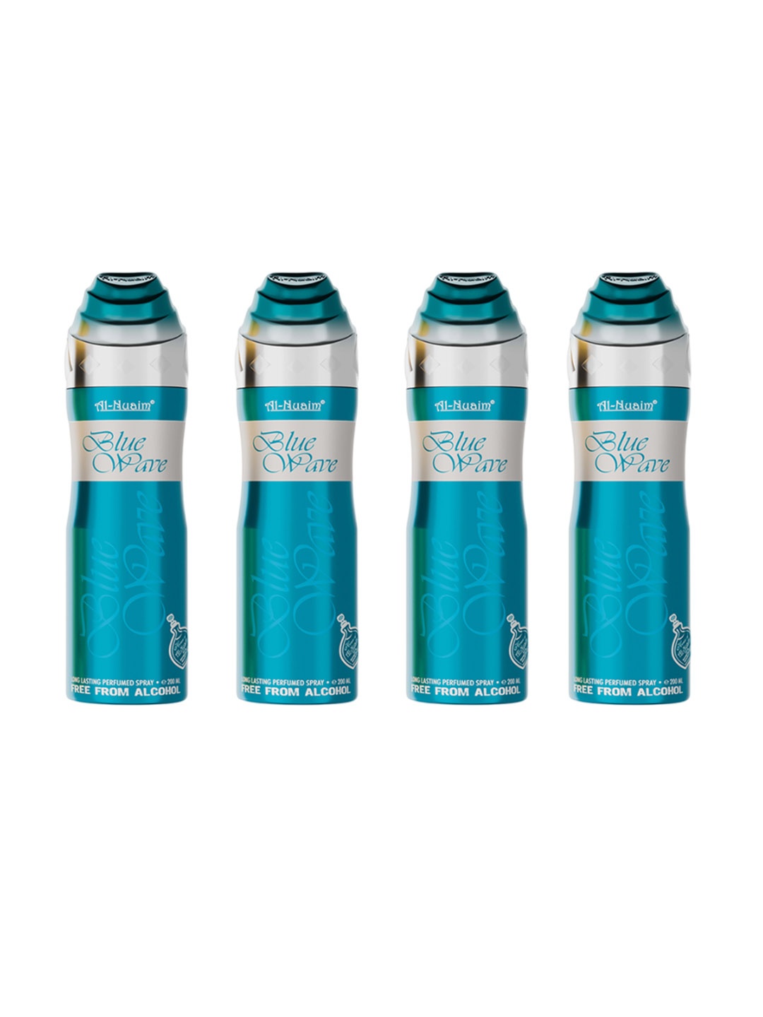 

Al-Nuaim Men Set Of 4 Blue Wave Deodorant- 200 ml Each