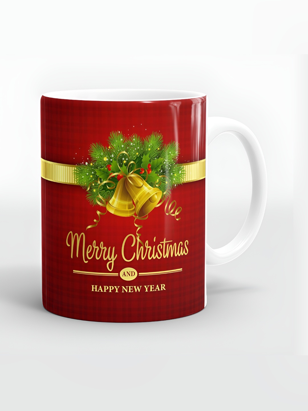 

SUBLIKRAFT Red & Yellow Printed Ceramic Glossy Mug 330 ml